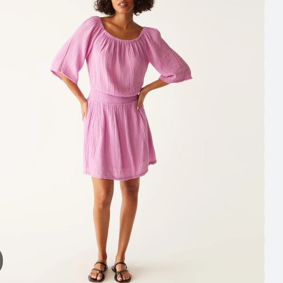 NWOT MICHAEL STARS KATELYN GAUZE DRESS - Picture 6 of 7